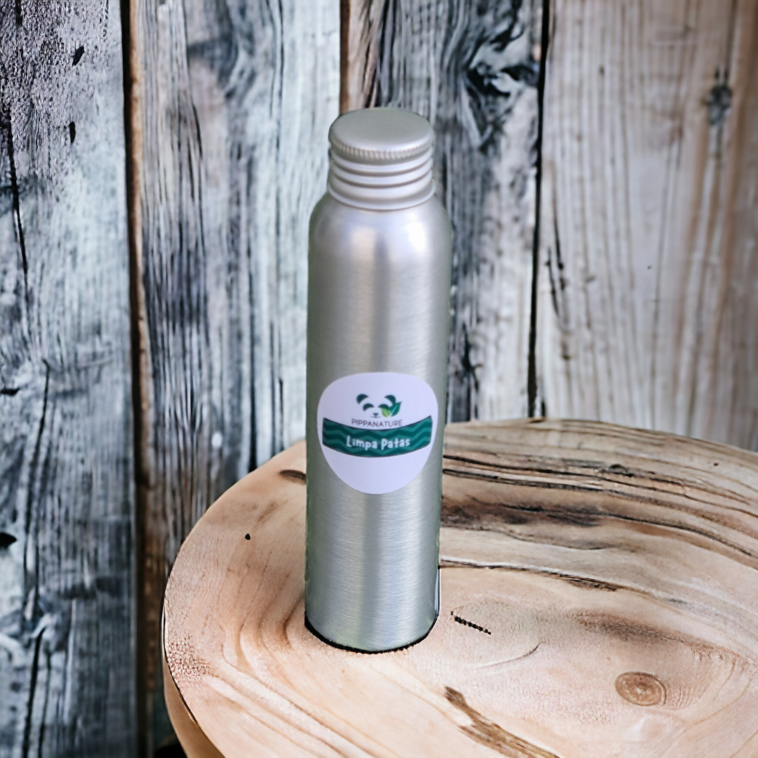 Clean Paw Spray being gently applied to a dog’s paws for safe and effective cleaning, made with natural ingredients.
